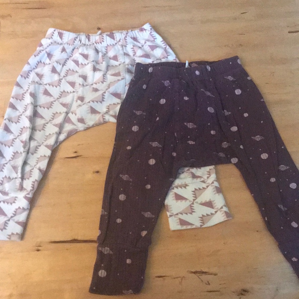 bundle of 2 kate quinn 100% organic cotton panda pants. size 2T.